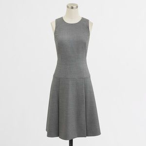 J.Crew gray pleated flannel sleeveless dress
